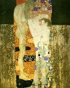 Gustav Klimt kvinnans tre aldrar, oil painting artist